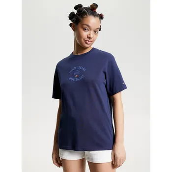 Tommy Jeans dámské tmavě modré triko WORLDWIDE 20006732-8720644500446