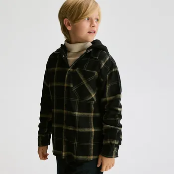 Chlapecká košile Reserved - Bavlněná kostkovaná košile - černý - 521GO-99X - 521GO-99X-164