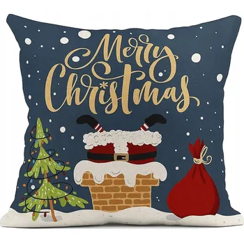 Vánoční dekorace POVLEČENÍ NA VÁNOČNÍ POLŠTÁŘEK 45x45 DEKORATIVNÍ POVLOČKA VÁNOČNÍ OZDOBA