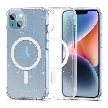Etui Tech-Protect FlexAir Hybrid MagSafe na iPhone 13 / 14 - przezroczysto-brokatowe