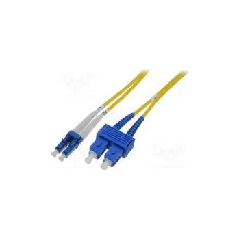 Síťový kabel Světlovodný patch cord OS2 LC/UPC,SC/UPC 1m LSZH žlutá