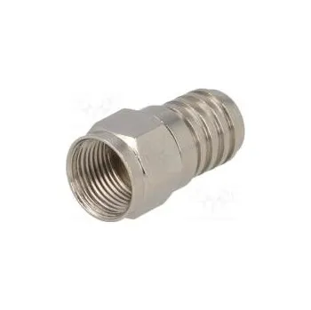 Audio kabel Zástrčka F vidlice přímý RG59 6mm krimpovací na kabel