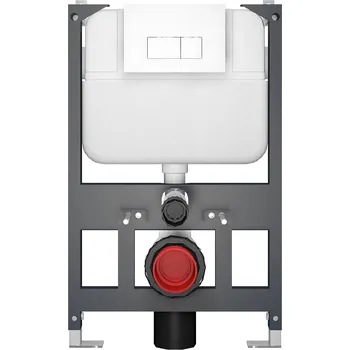 WC sada CERANO - Modul nízký pro WC závěsné Prime - předstěnová instalace/sádrokarton - 52,5x80 cm