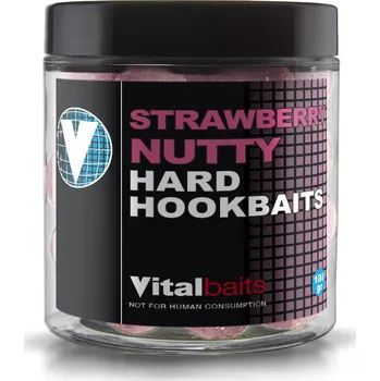 Boilies Vitalbaits Boilies Hard Hook Baits Strawberry Nutty 100g 24mm
