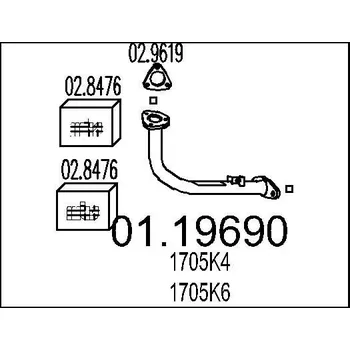 Výfuková trubka Výfuková trubka MTS 01.19690