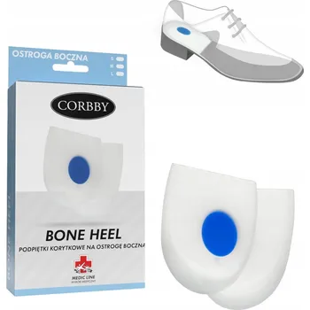 Vložka do bot Silikonové podpatěnky do bot s korytkovým profilem Bone Heel na patní ostruhu - boční Corbby