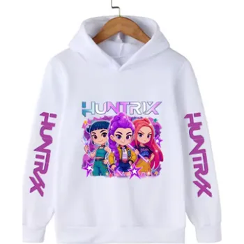 Chlapecký svetr KPop Demon Hunters (Lovkyně démonů) KPop Demon Hunters dětská mikina s potiskem (Huntrix) Barva: bílá (64083), Velikost: 130