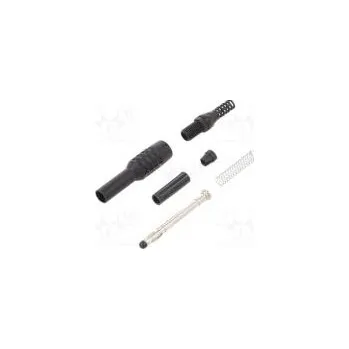 Krokosvorka Zástrčka banánek 4mm 10A 1kVAC černá niklovaný