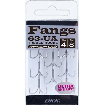 Rybářský háček BKK Trojháček Fangs-63 UA Velikost 3/0 5ks