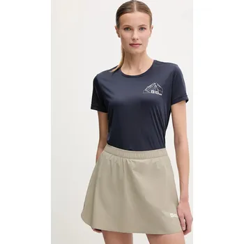 Dámské tričko Sportovní tričko Jack Wolfskin A62120 COMPRESSION CUBE 8 dámské, tmavomodrá barva, A63270 59X, vel. M