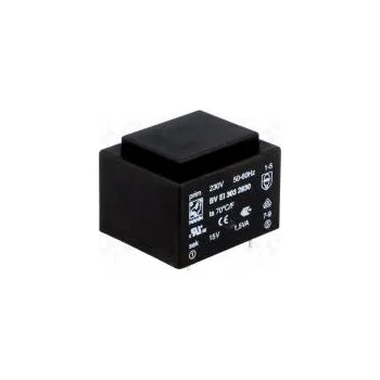 Transformátor Transformátor zalévaný 1,5VA 230VAC 15V 100mA PCB 81g