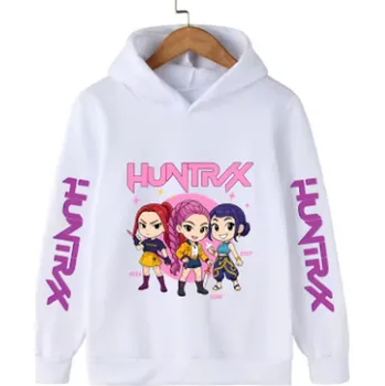 Chlapecký svetr KPop Demon Hunters (Lovkyně démonů) KPop Demon Hunters dětská mikina s potiskem (Huntrix) Barva: bílá (64113), Velikost: 120