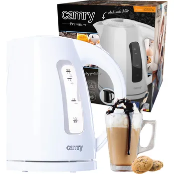 Rychlovarná konvice Rychlovarná konvice Camry CR1255W 1,7 l bílá s filtrem