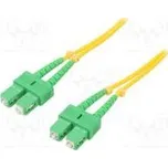 Světlovodný patch cord SC/APC,z obou stran 1,5m LSZH žlutá