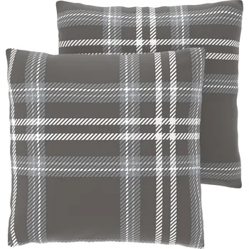 Povlečení LIVARNO® Potah na polštář, 50 x 60 cm, 2 kusy (kostka/šedá)