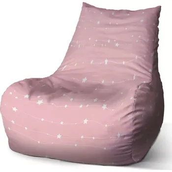 Sedací pytel Sablio Sedací vak Bean Hvězdy a tečky na provázku - 100 x 90 x 45 cm