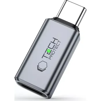 Audio redukce Tech-Protect UltraBoost Audio adaptér / redukce USB-C na Lightning šedý