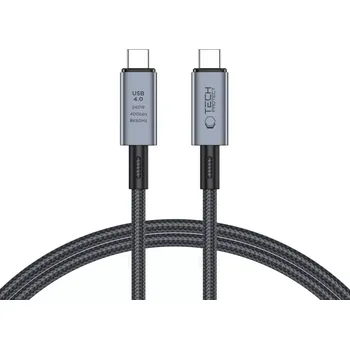 Datový kabel Kabel Tech-Protect UltraBoost MAX YJ-048 USB-C 4.0 Thunderbolt 4 8K 40Gb/s PD240W 1m šedý