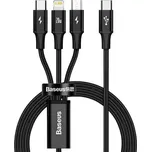 Baseus CAMLT-SC01 USB-C PD kabel 3v1 Micro USB / USB-C / Apple Lightning 1,5m / 20W black