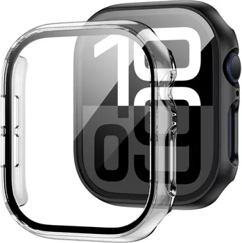 Pouzdro na mobilní telefon Kryt s ochranným sklem Tech-Protect Defense360 Apple Watch Series 11/10 (46mm) - Čirá
