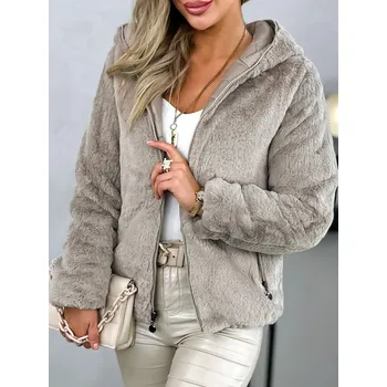 Oboustranná bunda SALOMI béžová Velikost: 5XL