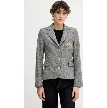 Dámské sako Sako s přídavkem vlny Tommy Hilfiger černá barva, WW0WW48786 09A, vel. 36