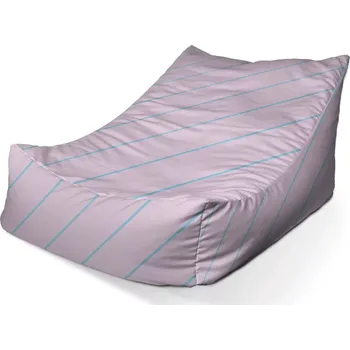 Sedací pytel Sablio Sedací vak Lounge Modré pruhy na růžové - 80 x 95 x 50 cm