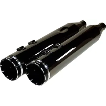 Výfuk pro motocykl Koncovky výfuku KHROME WERKS 4,5" HP PLUS SLIP-ON MUFFLERS pro HARLEY DAVIDSON FLRT/ FLHTCUTG rok 2017-2024 viz popis, barva černá elipse/tracer billet zakončení