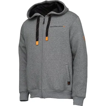 Rybářské oblečení Savage Gear Mikina Classic Zip Hoodie Grey Melange S