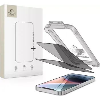 Tech-Protect Quick Set+ 2-Pack Tvrzená skla na iPhone 16e / 14 / 13 Pro / 13 privacy