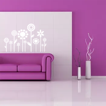 samolepka Sablio Samolepka na zeď: Květiny Vaul - 60x54 cm