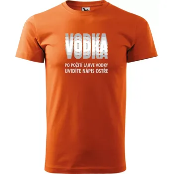 Sablio Tričko s potiskem Vodka - oranžové XL