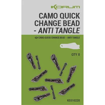 KORUM Korálek Camo Quick Change Bead Anti Tangle 8ks