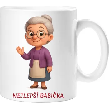 Dárkový hrnek pro babičku - Hrneček nejlepší babička 2 - 330 ml / Jedna strana