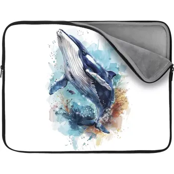 pouzdro na notebook Sablio Obal na notebook Akvarelová velryba - 17