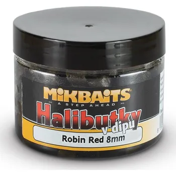 Mikbaits Halibutky v dipu Robin Red 150ml 8mm