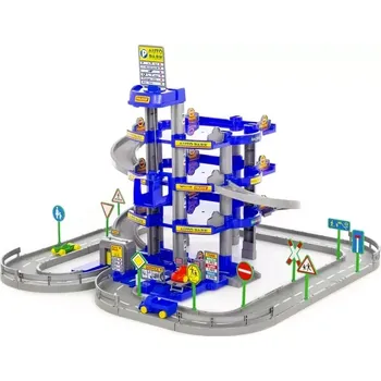 Výuková hračka Garáž 4 podlaží s dráhou a auty