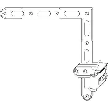 MACO RUSTICO rohové závěsy BLR zalomené, nastavitelné, vel. 2, černý (14228)