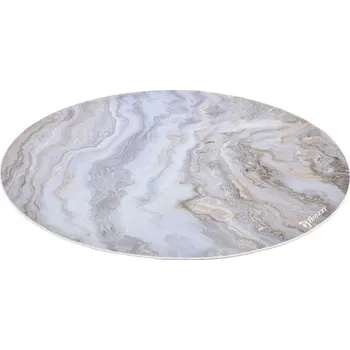 Protiskluzová podložka AROZZI Zona Floorpad White Marble/ ochranná podložka na podlahu/ kulatá 121 cm průměr/ design bílý mramor