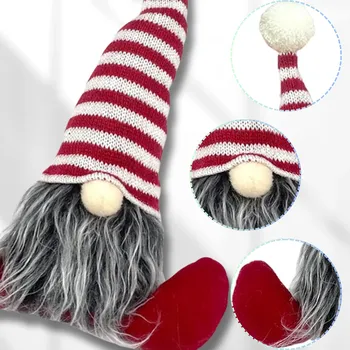 Vánoční dekorace Camerazar Vánoční skřítek Mikuláš 28 cm sedící červený