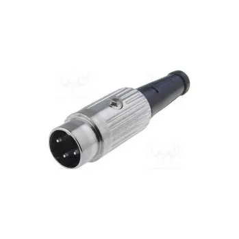 Elektrická zásuvka Zástrčka DIN vidlice PIN 3 Uspořádání výv 180° přímý pájení