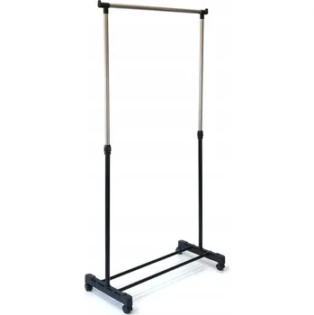 Věšák Stojanový věšák kovový NetPrice.pl černý, odstíny šedé