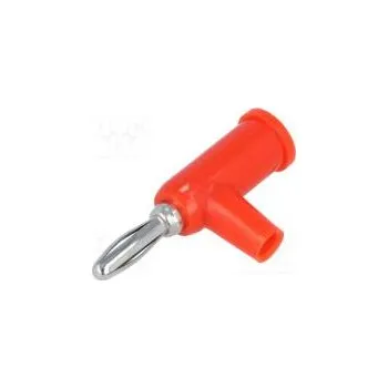 Elektrická zásuvka Zástrčka banánek 4mm 24A 60VDC červená Připojení zásuvka 4mm