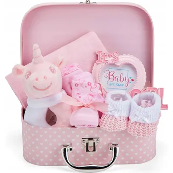 plyšák DÁRKOVÁ SADA PRO NOVOROZENCE VÝBAVIČKA KUFŘÍK MEDVÍDEK PLYŠÁK
