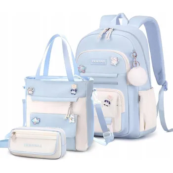 ŠKOLNÍ BATOH VÍCEKOMOROVÝ ŠKOLNÍ BATOH PRO DÍVKY 4V1 SET DO ŠKOLY