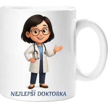 Dárkový hrnek pro doktorku - Hrneček nejlepší doktorka 2 - 330 ml / Jedna strana