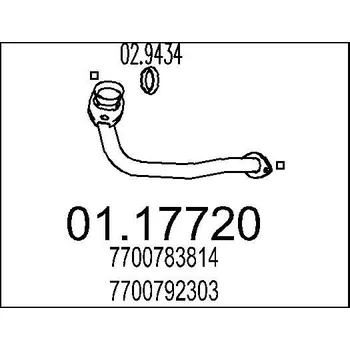 Výfuková trubka Výfuková trubka MTS 01.17720
