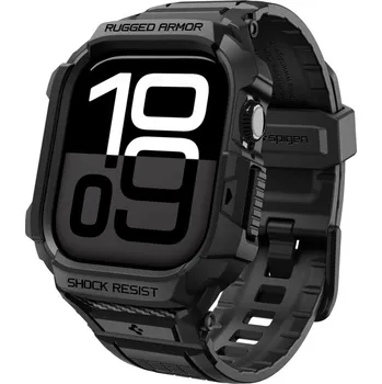 Řemínek na hodinky Spigen Rugged Armor "Pro" V2 Apple Watch 10 / 11 (42 mm) Matná černá
