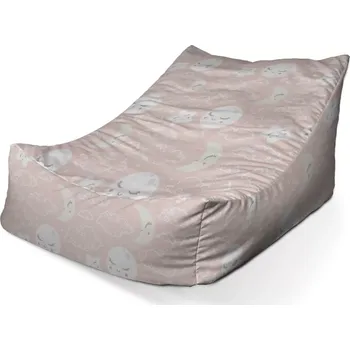 Sedací pytel Sablio Sedací vak Lounge Mráčky a měsíc - 80 x 95 x 50 cm