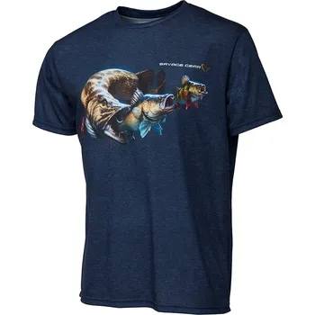 Rybářské oblečení Savage Gear Tričko Cannibal Tee Blue L
